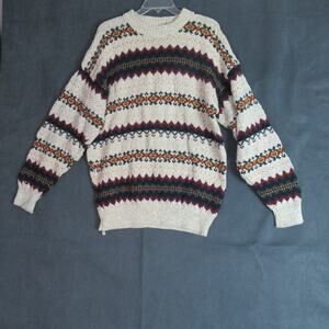 Vintage Mountain Express Sweater Mens XL Knit Grandpa Cosby Biggie Pullover 90s